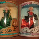 2 Marilyn MONROE Dolls American Collector's Emerald Evening & Sparkle Superstar