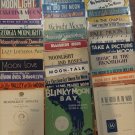 MOON Lot of 300+ Antique Vintage Sheet Music Bing Berlin 1900's Beethoven joe