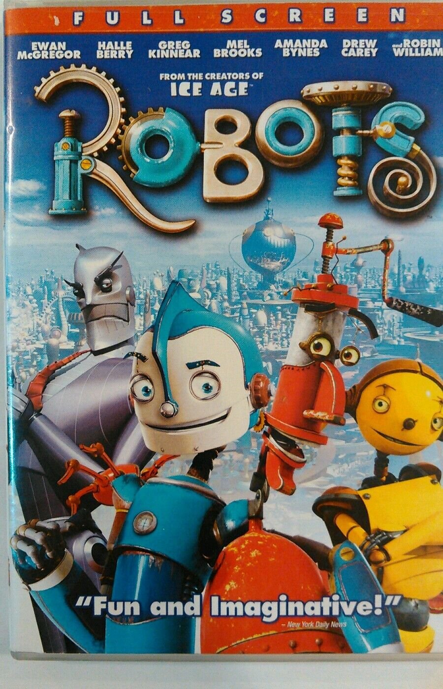 Robots DVD 2005 disc Ewan McGregor Halle Berry Robin Williams Drew Carey full