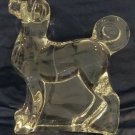 Vintage 94 Retired Baccarat Crystal Art Glass Curled Tail Dog Figurine Retriever
