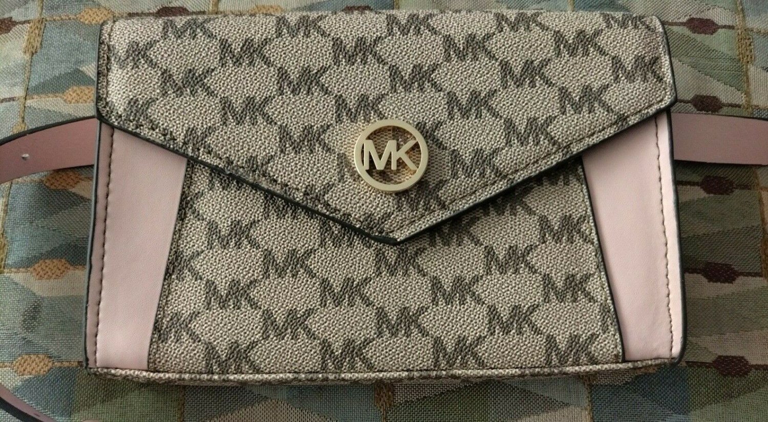 New Belt Bag Michael Kors Beige Pink Signature Fanny Pack powder blush small bag