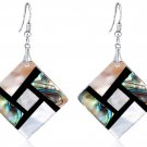 Adorable Abalone Shell Long Dangle Hook Earrings