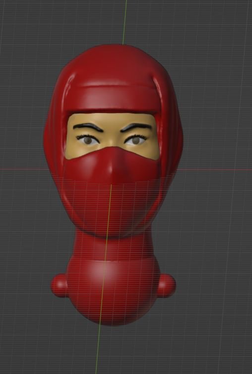 Lady Ninja Masked Unpainted