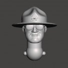 Drill Sargeant with Hat Unpainted