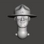 Drill Sargeant with Hat Unpainted