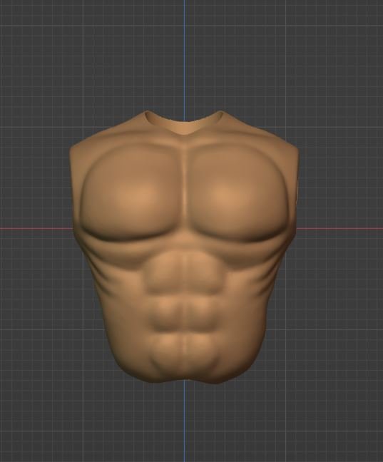 Medium Muscle torso Unpainted