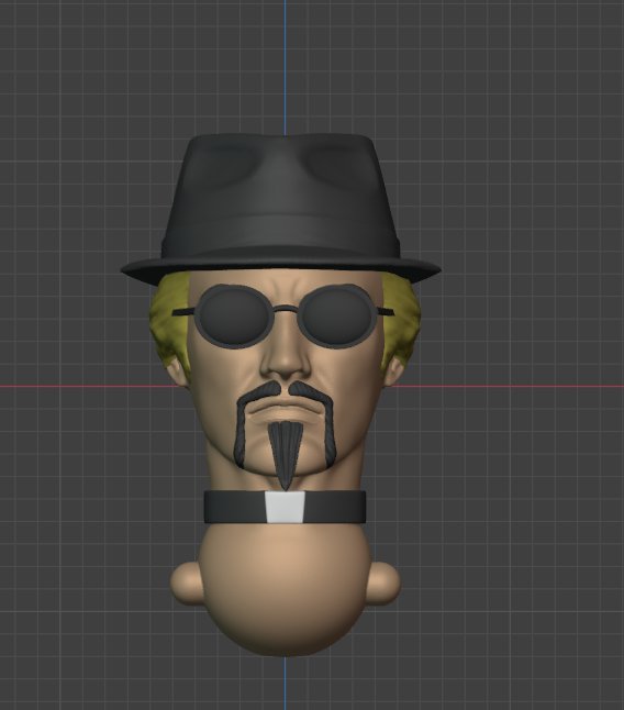 Unpainted Head Guy With Glasses