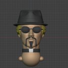 Unpainted Head Guy With Glasses