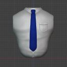 Shirt with Tie Unpainted
