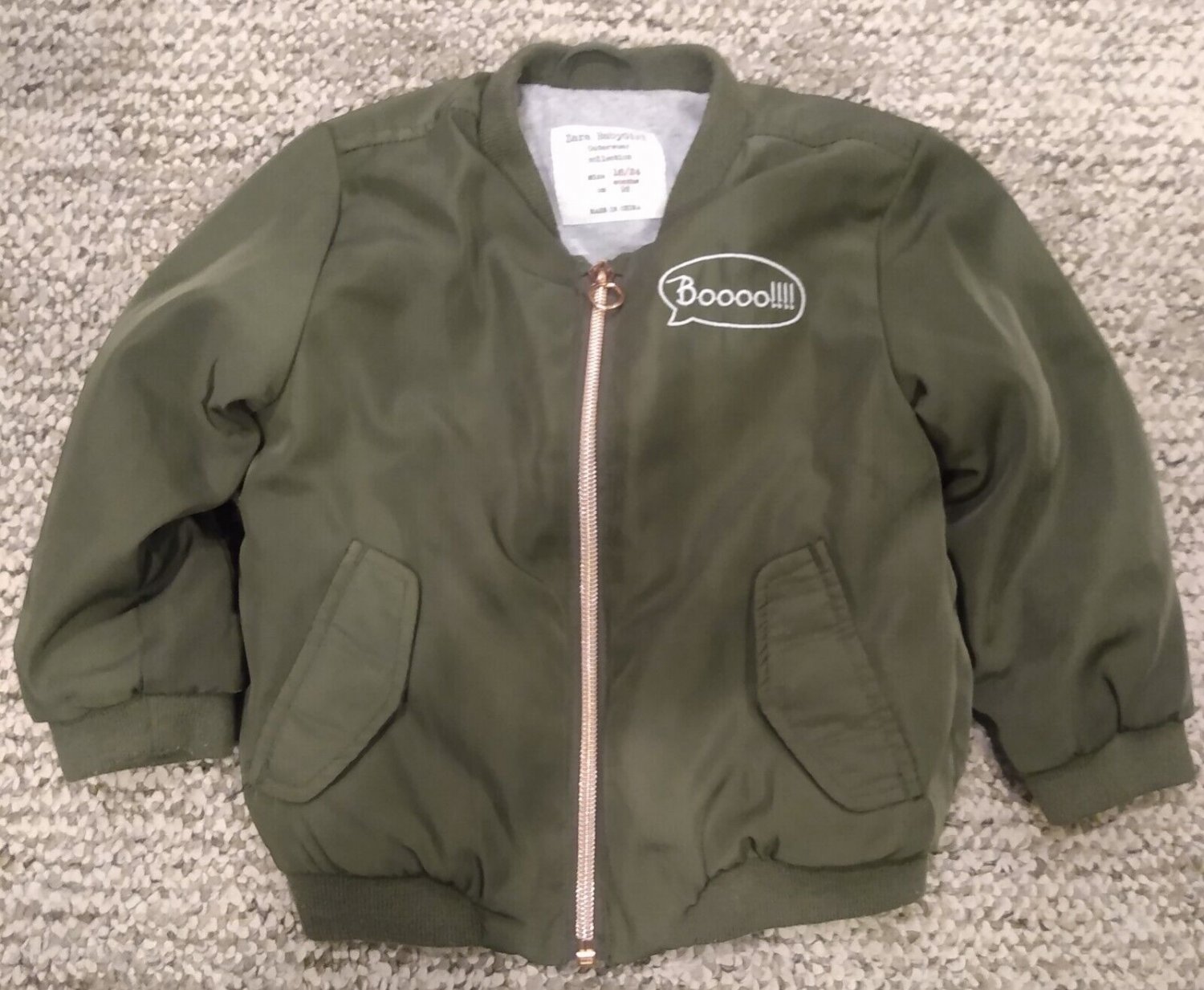 Zara Baby Girl Jacket Green Boo! Not Your Baby 1824 Mos