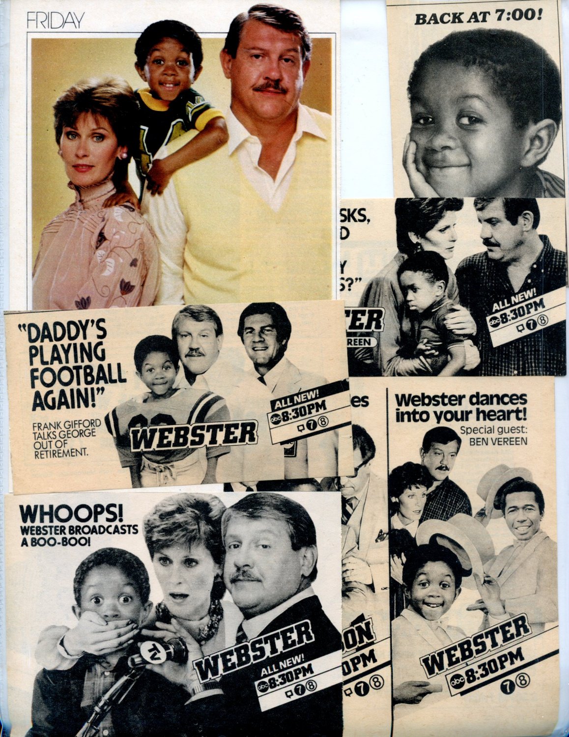 Emanuel Lewis Webster Orignal  Clipping magazine Photo Lot  #B6514