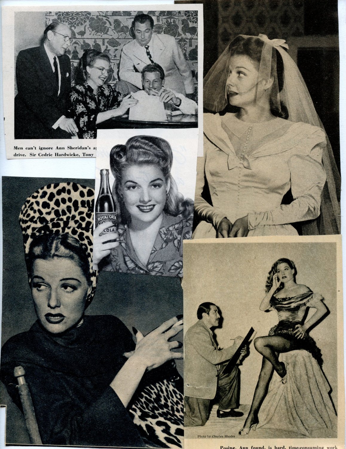 Ann Sheridan Orignal Clipping magazine Photo Lot #B6622