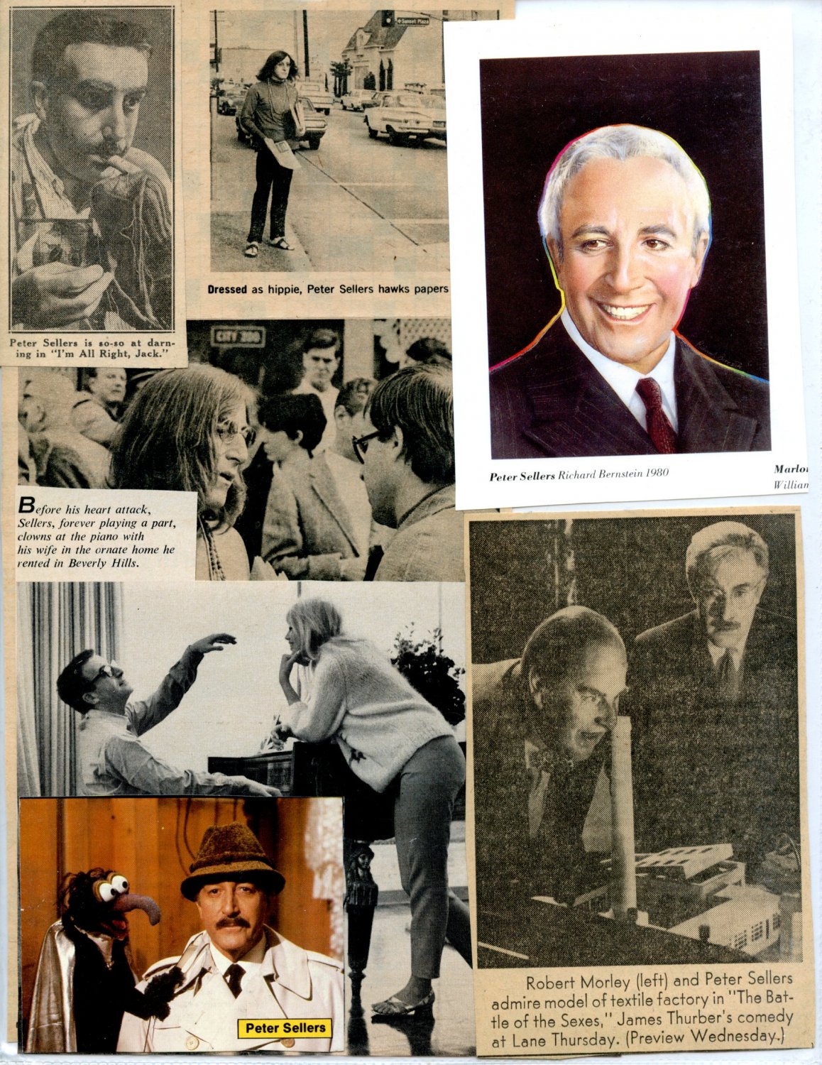 Peter Sellers Orignal  Clipping magazine Photo Lot  #B6631