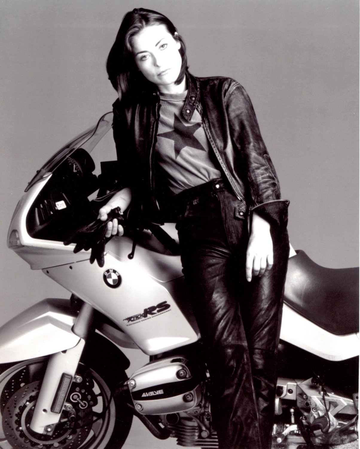 Sarah Douglas on Motorcycle 8x10 glossy photo #B3810