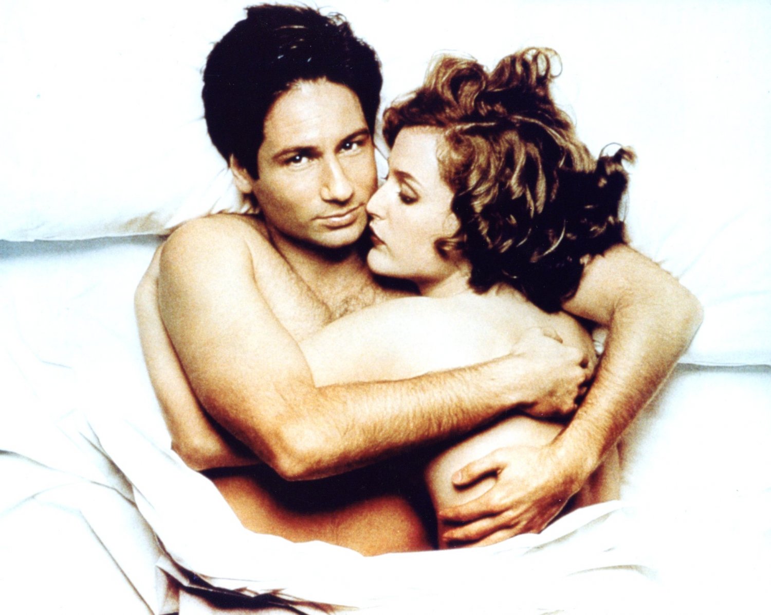 David Duchovny Gillian Anderson X Files 8x10 glossy photo #B4955