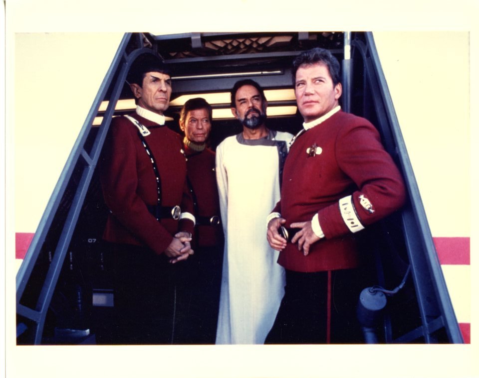 Deforest Kelley Leonard Nimoy Star Trek 8x10 glossy photo #X4407