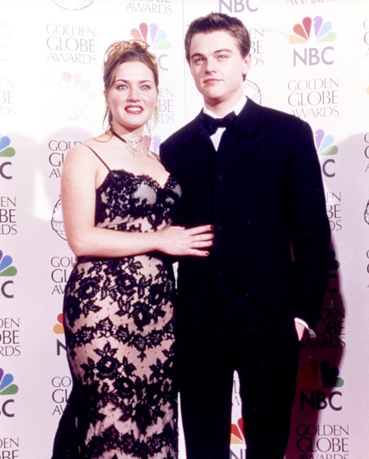 Kate Winslet Leonardo DiCaprio 8x10 glossy photo #N1526