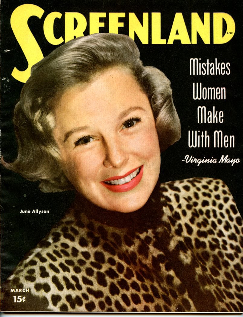 Screenland Movie Magazine 1950 June Allyson GInger Rogers Linda Darnell