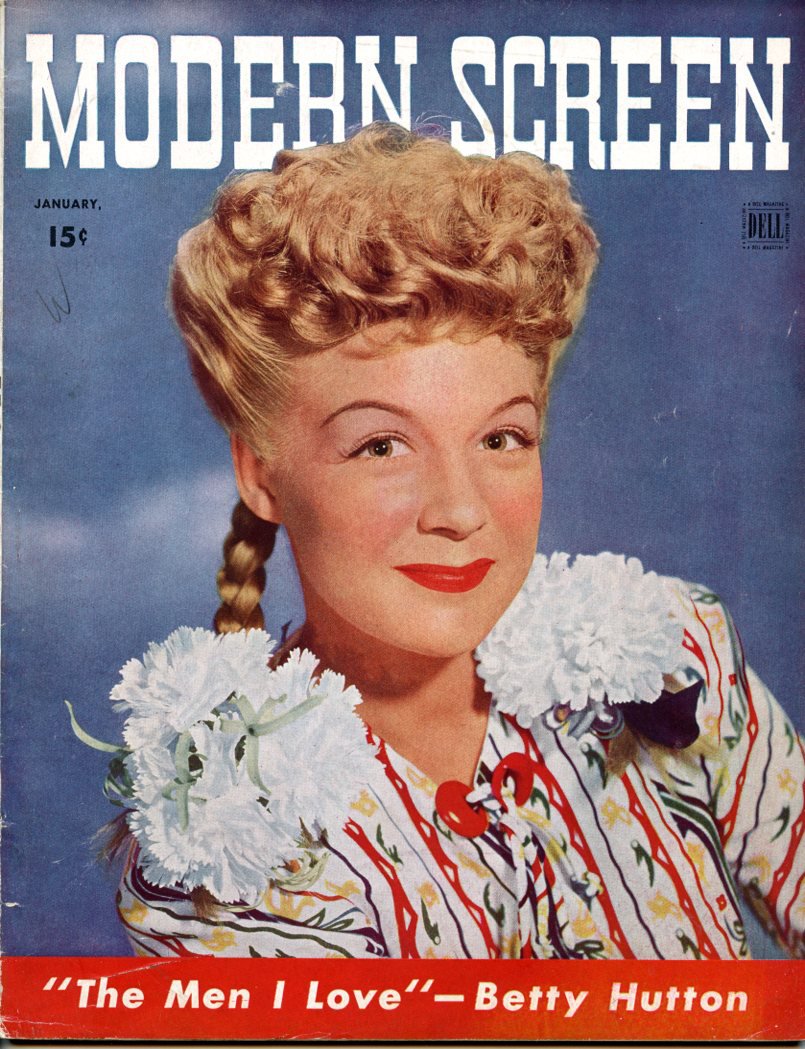 Modern Screen Movie Magazine 1944 Betty Hutton Gene Kelly Donald O'Connor