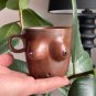 Gumenchuk Ceramics Womens Handmade Boobs Mugs Brown 8 or 5.4 ounces