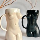 Gumenchuk Ceramics Womens Figure Handmade Boobs Mugs Black Brown White 14 ounces