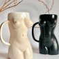 Gumenchuk Ceramics Womens Figure Handmade Boobs Mugs Black Brown White 14 ounces