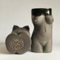Gumenchuk Ceramics Womens Figure Handmade Boobs Mugs Graphite 14 ounces