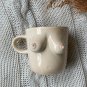 Gumenchuk Ceramics Womens Handmade Boobs Cups Mugs Beige 8 or 5.4 ounces