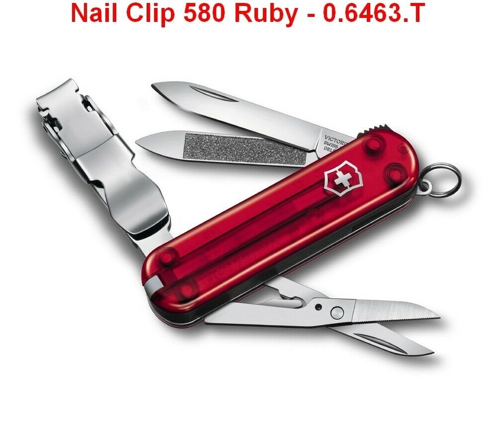 VICTORINOX NAIL CLIP 580 RUBY - 0.6463.T - SWISS ARMY KNIFE