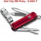 VICTORINOX NAIL CLIP 580 RUBY - 0.6463.T - SWISS ARMY KNIFE