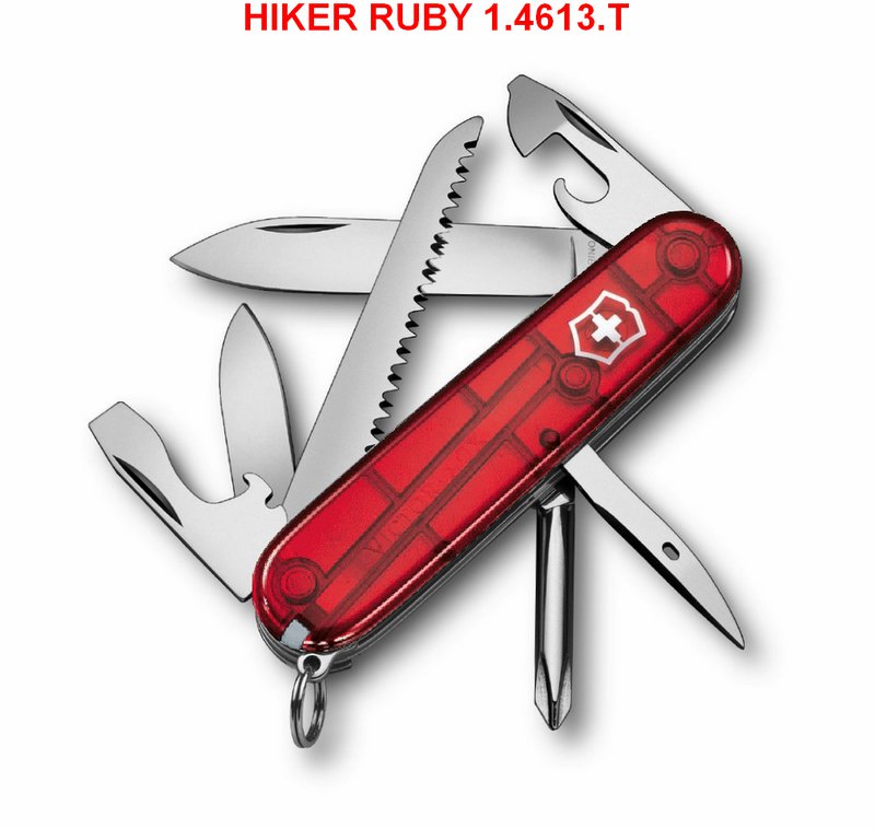VICTORINOX HIKER RUBY - 1.4613.T - SWISS ARMY KNIFE