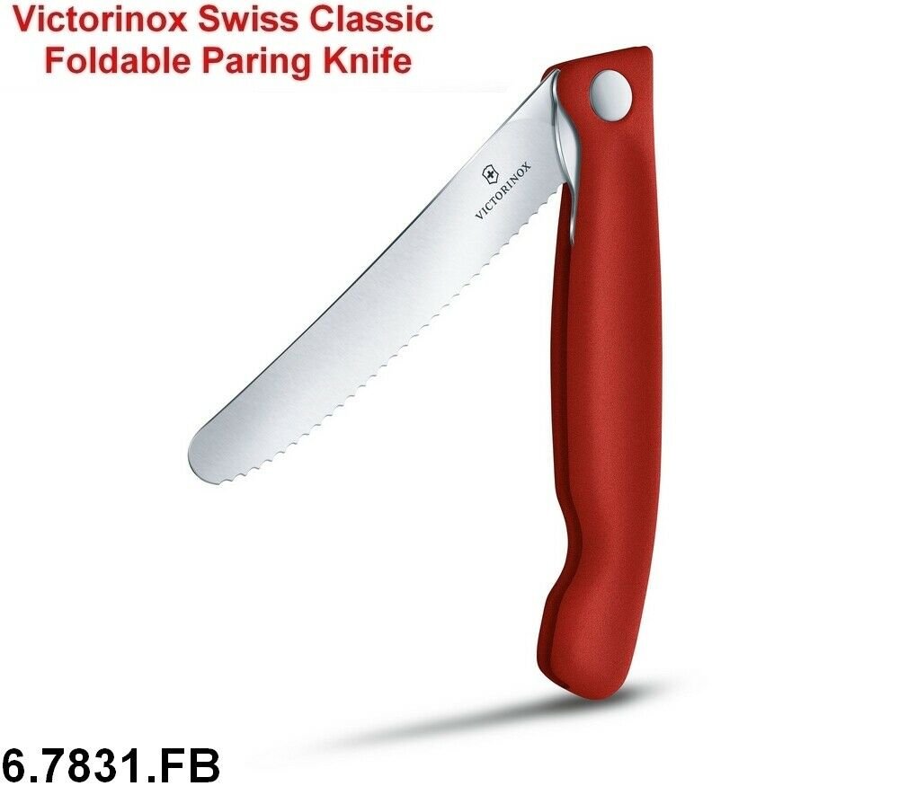 VICTORINOX CLASSIC FOLDABLE PARING KNIFE RED - 6.7831.FB - SWISS ARMY KNIFE