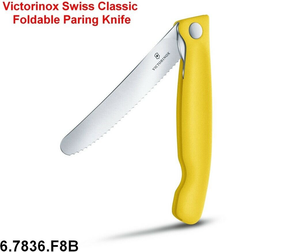 VICTORINOX CLASSIC FOLDABLE PARING KNIFE YELLOW - 6.7836.F8B - SWISS ARMY KNIFE
