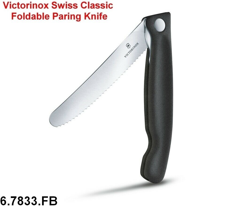 VICTORINOX CLASSIC FOLDABLE PARING KNIFE BLACK - 6.7833.FB - SWISS ARMY KNIFE