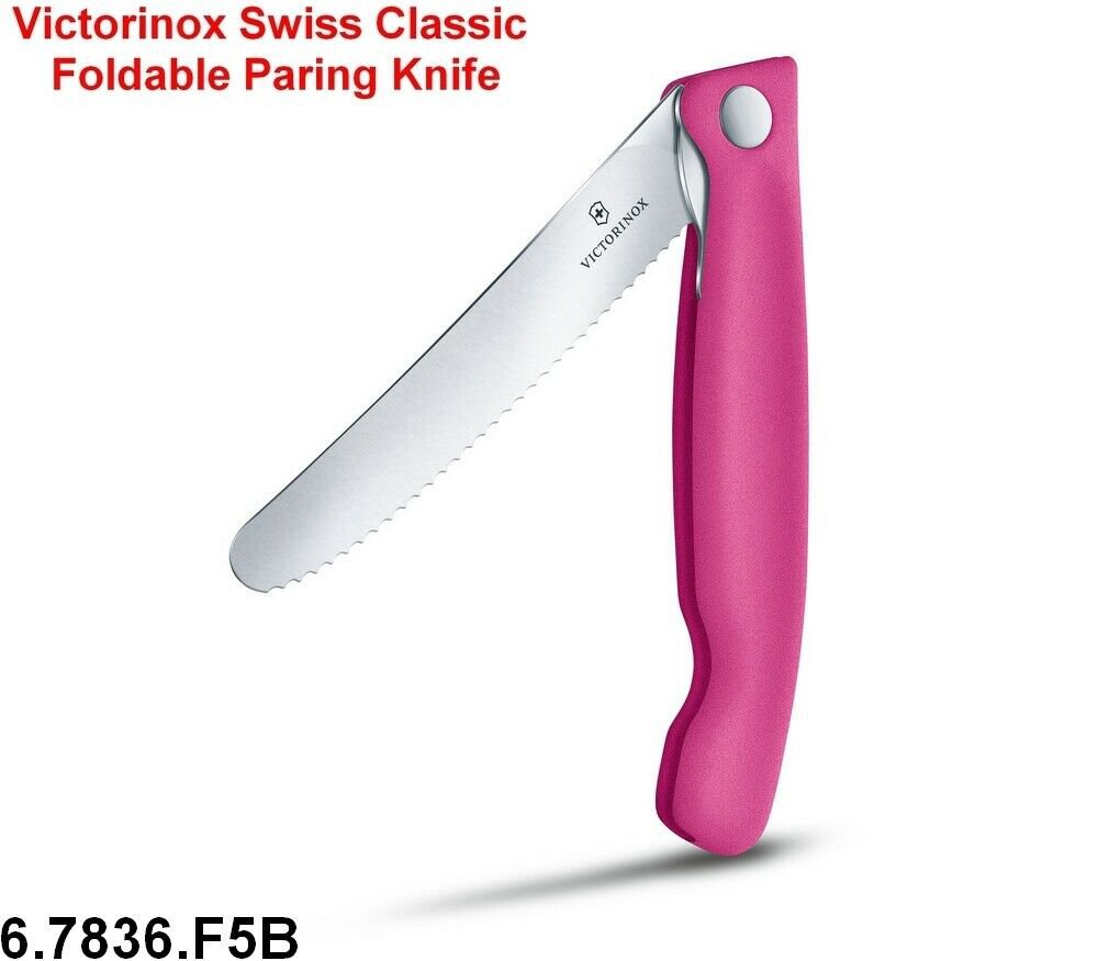VICTORINOX CLASSIC FOLDABLE PARING KNIFE PINK - 6.7836.F5B - SWISS ARMY KNIFE