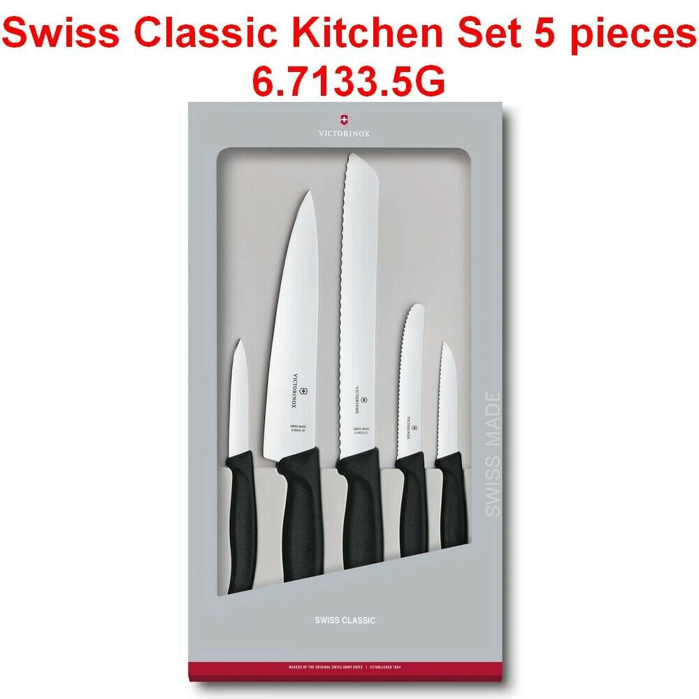 VICTORINOX CLASSIC KITCHEN SET 5 PIECES - 6.7133.5G - SWISS ARMY KNIFE