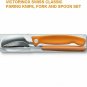 VICTORINOX CLASSIC FOLDABLE PARING KNIFE, FORK AND SPOON SET ORANGE 6.7192.F9 - SWISS ARMY KNIFE