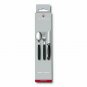VICTORINOX CLASSIC FOLDABLE PARING KNIFE, FORK AND SPOON SET ORANGE 6.7192.F9 - SWISS ARMY KNIFE