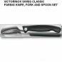 VICTORINOX CLASSIC FOLDABLE PARING KNIFE, FORK AND SPOON SET BLACK 6.7192.F3 - SWISS ARMY KNIFE