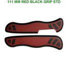 VICTORINOX SCALES / HANDLES 111 mm STD RED BLACK GRIP - SWISS ARMY KNIFE