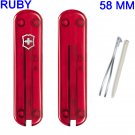 VICTORINOX SCALES / HANDLES 58 mm STD RUBY - SWISS ARMY KNIFE