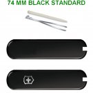 VICTORINOX SCALES / HANDLES 74 mm STD BLACK - SWISS ARMY KNIFE