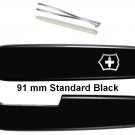 VICTORINOX SCALES / HANDLES 91 mm STD BLACK - SWISS ARMY KNIFE