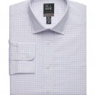 Travel Tech Men's Dress Shirt Slim Fit Spread Collar Check  (Light Pink)