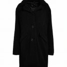 Steve Madden Black Convertible Hooded Teddy Coat - Women