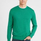 Banana Republic Premium Luxe Crew-Neck Sweater - Aquatic Green Medium