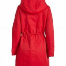Hot Red Drawstring Waist Anorak - Women