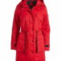 Hot Red Drawstring Waist Anorak - Women