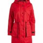 Hot Red Drawstring Waist Anorak - Women