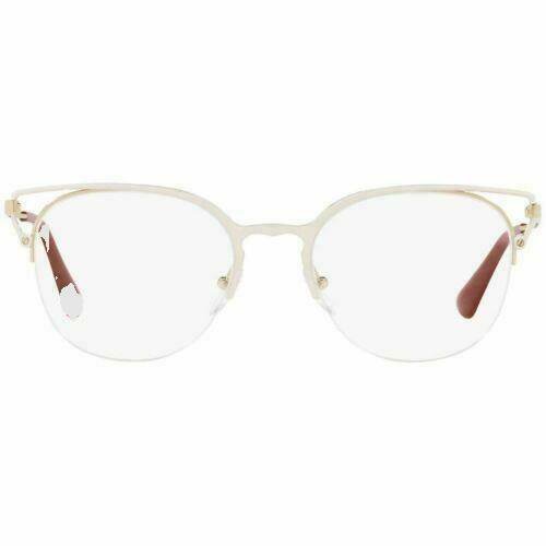 Prada Cat Eye Eyeglasses Ivory/pale Gold with demo Lens